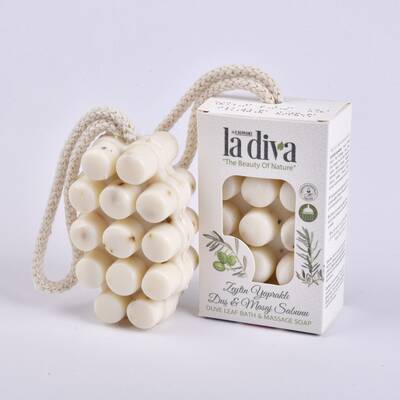 LaDiva - ZEYTİN YAPRAKLI İPLİ MASAJ SABUNU 120 G (1)