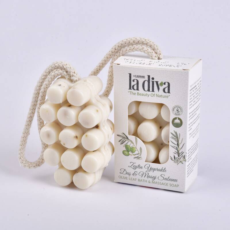 ZEYTİN YAPRAKLI İPLİ MASAJ SABUNU 120 G - 2