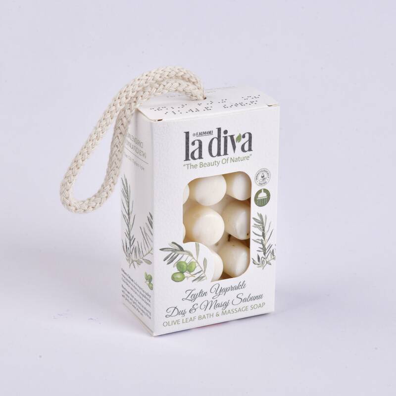 ZEYTİN YAPRAKLI İPLİ MASAJ SABUNU 120 G - 1